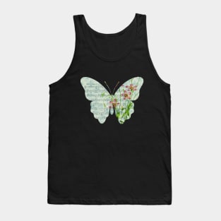 Floral Sheet Music - Butterfly Tank Top